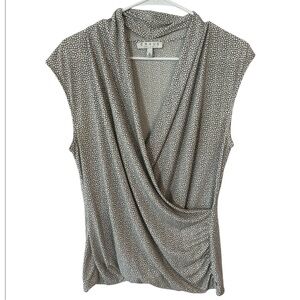 Chaus New York Women’s Sleveless Faux Wrap Top Size L